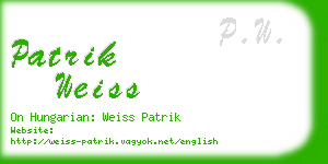 patrik weiss business card